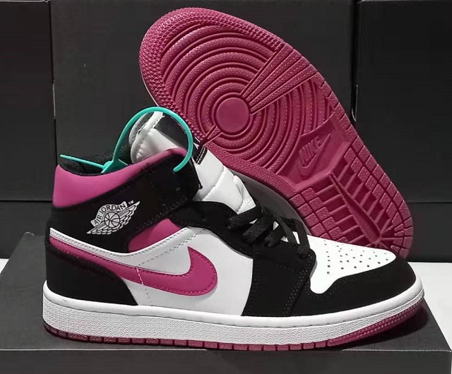 Women Jordan Shoes 1 Grade AAA Black Pink